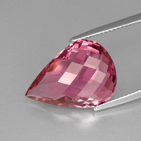 Turmalina rosa natural 9,65ct, formato de pêra, SI