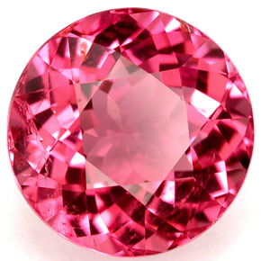 Turmalina rosa natural 4,02ct, corte redondo, VS
