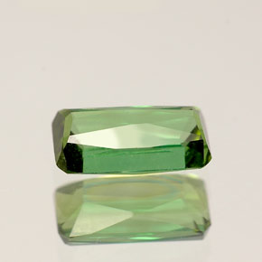 Turmalina verde natural 0,93ct, corte esmeralda, VS