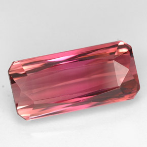 Turmalina rosa natural 5,22ct, corte esmeralda, IF
