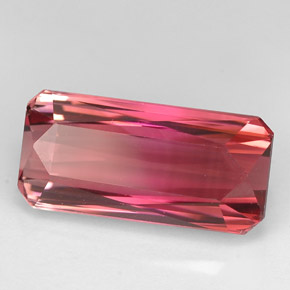 Turmalina rosa natural 5,22ct, corte esmeralda, IF