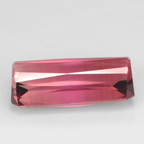 Turmalina rosa natural 5,22ct, corte esmeralda, IF