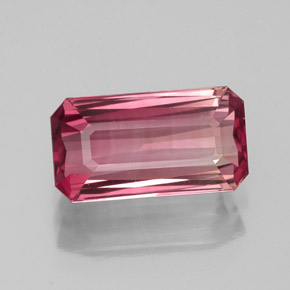 Turmalina rosa natural 2,17ct, corte esmeralda, VVS