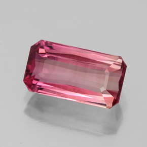 Turmalina rosa natural 2,17ct, corte esmeralda, VVS