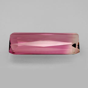 Turmalina rosa natural 5,99ct, corte esmeralda, IF