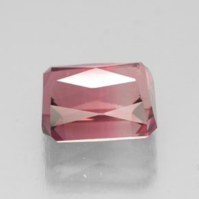 Turmalina rosa natural 3,55ct, corte esmeralda, VS-SI