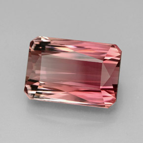 Turmalina rosa natural 8,66ct, corte esmeralda, VVS