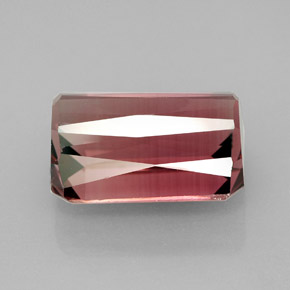 Turmalina rosa natural 8,66ct, corte esmeralda, VVS