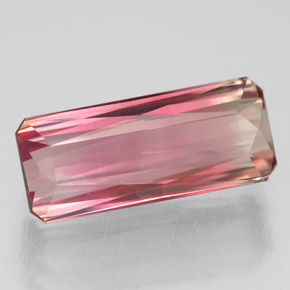 Turmalina rosa natural 5,63ct, corte esmeralda, VVS