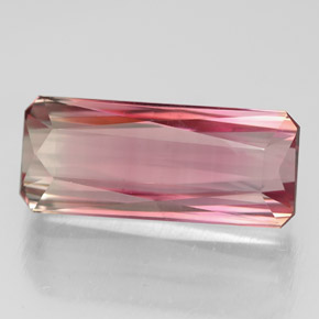 Turmalina rosa natural 5,63ct, corte esmeralda, VVS