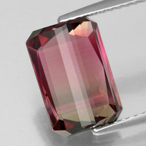 Turmalina rosa natural 4,35ct, corte esmeralda, VS-SI