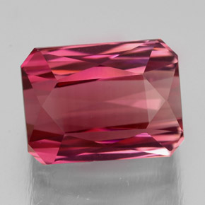Turmalina rosa natural 4,61ct, corte esmeralda, VVS