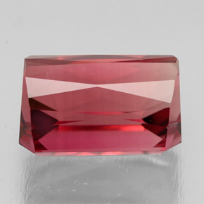 Turmalina rosa natural 4,61ct, corte esmeralda, VVS