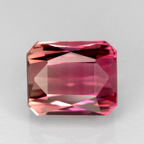 Turmalina rosa natural 4,82ct, corte esmeralda, VVS-VS
