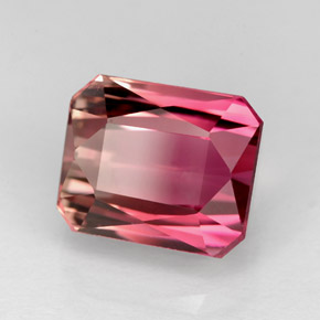 Turmalina rosa natural 4,82ct, corte esmeralda, VVS-VS