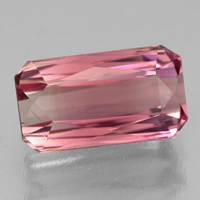 Turmalina rosa natural 5,13ct, corte esmeralda, VVS