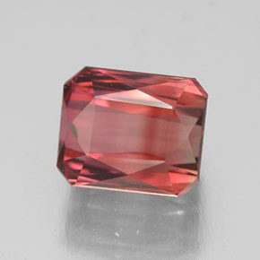 Turmalina rosa natural 4,02ct, corte esmeralda, VVS-VS