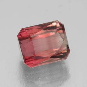Turmalina rosa natural 4,02ct, corte esmeralda, VVS-VS