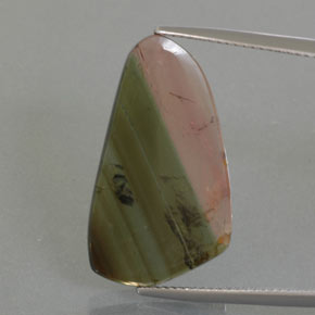 Turmalina multicolorido natural 9,45ct, forma extravagante, transparente