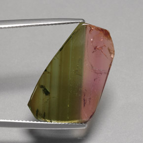 Turmalina multicolorido natural 12,07ct, transparente, transparente/translúcido