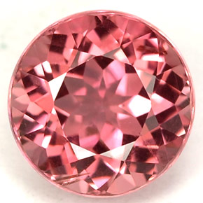 Turmalina rosa natural 1,82ct, corte redondo, VS