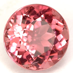 Turmalina rosa natural 1,82ct, corte redondo, VS