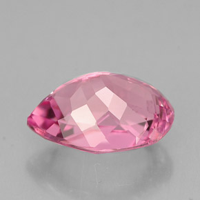 Turmalina rosa natural 3,39ct, formato de pêra, VVS