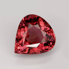 Turmalina rosa natural 4,53ct, formato de pêra, VVS