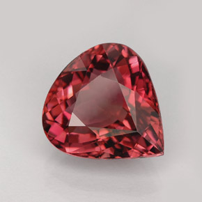 Turmalina rosa natural 4,53ct, formato de pêra, VVS