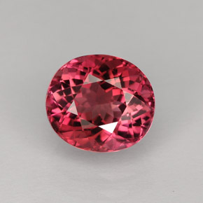 Turmalina rosa natural 2,43ct, corte oval, VVS