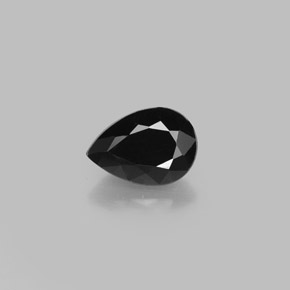 Turmalina preto natural 0,84ct, formato de pêra, opaco