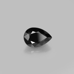 Turmalina preto natural 0,84ct, formato de pêra, opaco