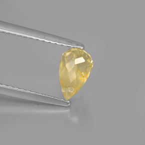 Turmalina amarelo natural 1,00ct, briolete, VS