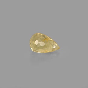 Turmalina amarelo natural 1,00ct, briolete, VS
