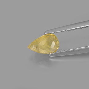 Turmalina amarelo natural 1,00ct, briolete, VS
