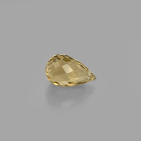 Turmalina amarelo natural 0,94ct, briolete, VS