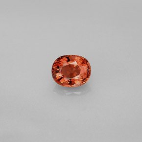 Turmalina laranja natural 0,87ct, corte oval, VVS