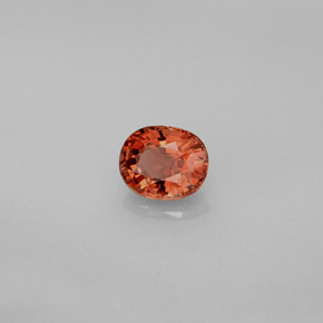 Turmalina laranja natural 0,87ct, corte oval, VVS