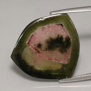 Turmalina multicolorido natural 12,35ct, transparente, transparente/translúcido