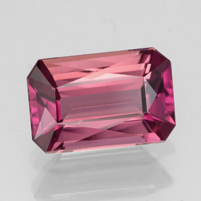 Turmalina rosa natural 2,55ct, corte esmeralda, VVS-VS