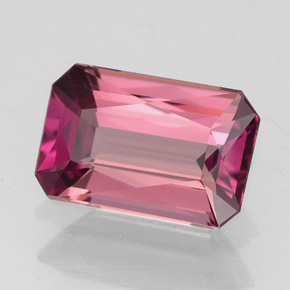 Turmalina rosa natural 2,55ct, corte esmeralda, VVS-VS