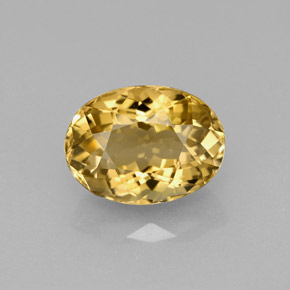 Turmalina amarelo natural 2,83ct, corte oval, VVS-VS