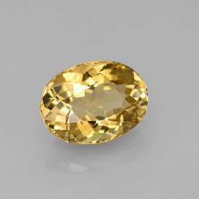 Turmalina amarelo natural 2,83ct, corte oval, VVS-VS