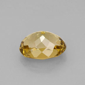 Turmalina amarelo natural 2,83ct, corte oval, VVS-VS