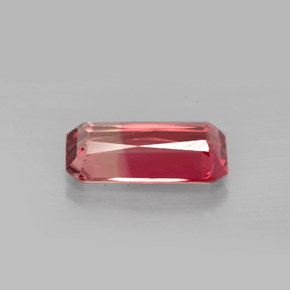 Turmalina bicolor natural 3,09ct, corte esmeralda, VVS-VS