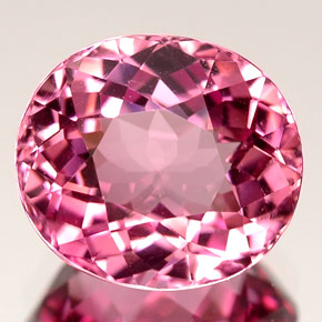 Turmalina rosa natural 3,32ct, corte oval, VVS-VS
