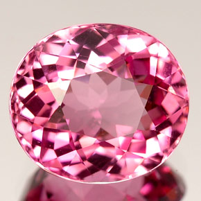 Turmalina rosa natural 3,32ct, corte oval, VVS-VS