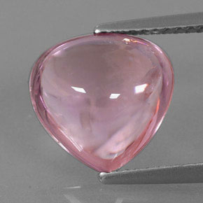 Turmalina rosa natural 3,40ct, formato de pêra, transparente