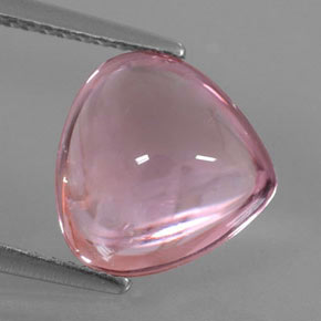Turmalina rosa natural 3,40ct, formato de pêra, transparente