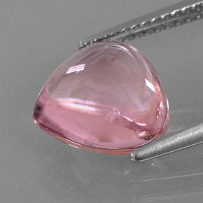 Turmalina rosa natural 3,40ct, formato de pêra, transparente